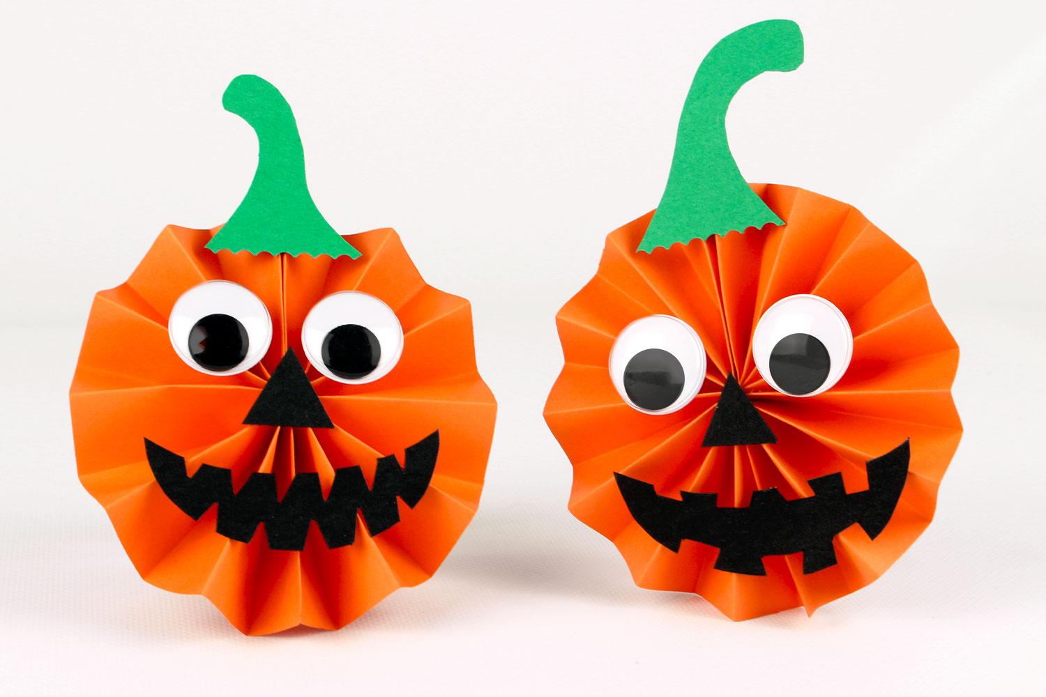 Citrouille halloween en papier bricolage facile enfants